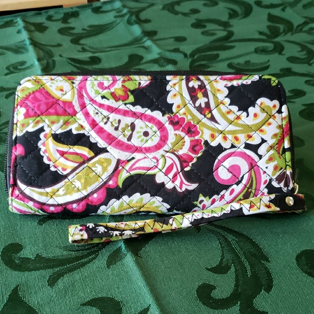 Vibrant Paisley Wristlet Wallet